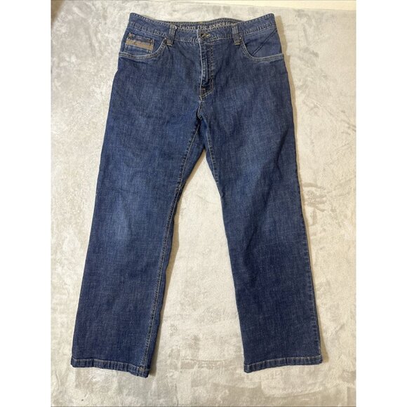 prAna Men’s Jeans 36x30L Blue Organic Cotton Stretch Denim Straight Fit - Picture 3 of 10